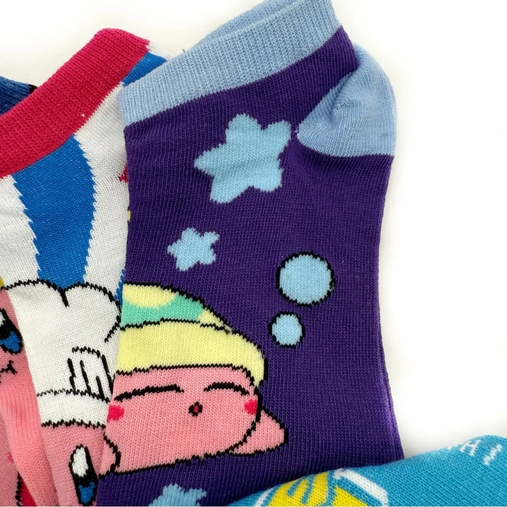 Kirby Video Game Ankle Socks Mens Womens Nintendo Gift Colorful Cute Blue Pink